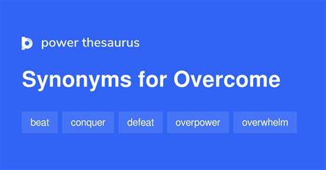 overcome synonyms|other words for overcame.